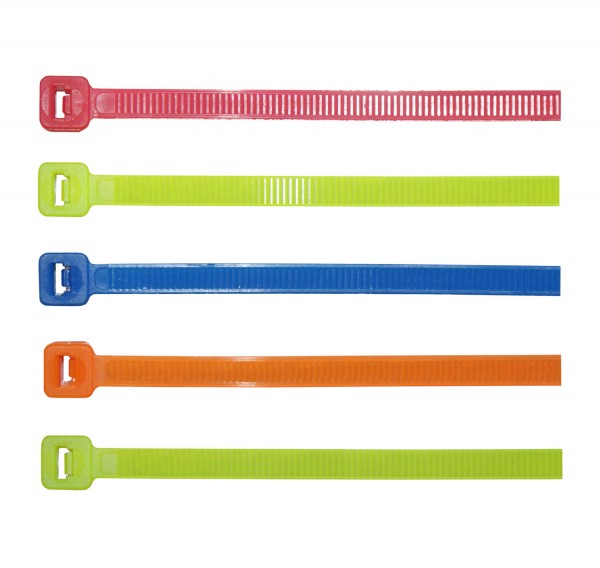 Fluorescent Cable Ties - 100 x 2.5mm (Qty 100) - 