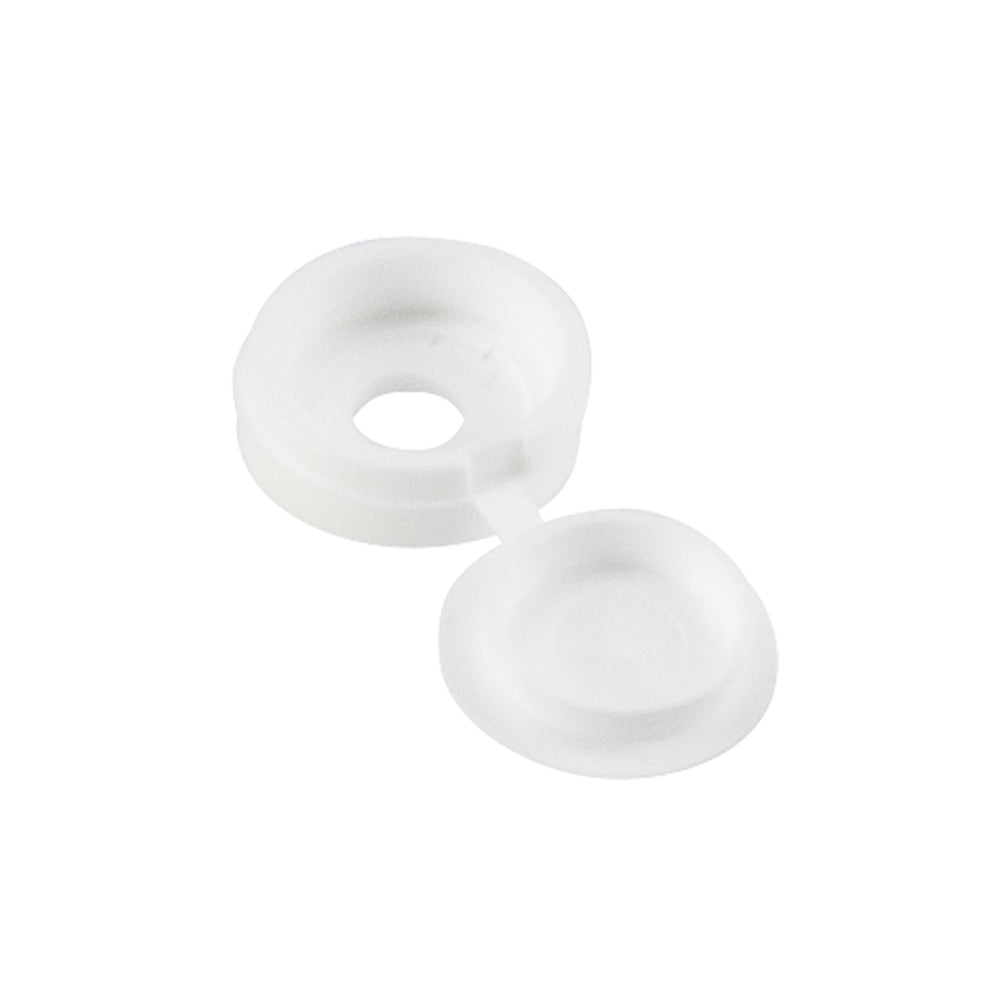 White Number Plate Screw Hinged Flip Top | Qty: 500 - 