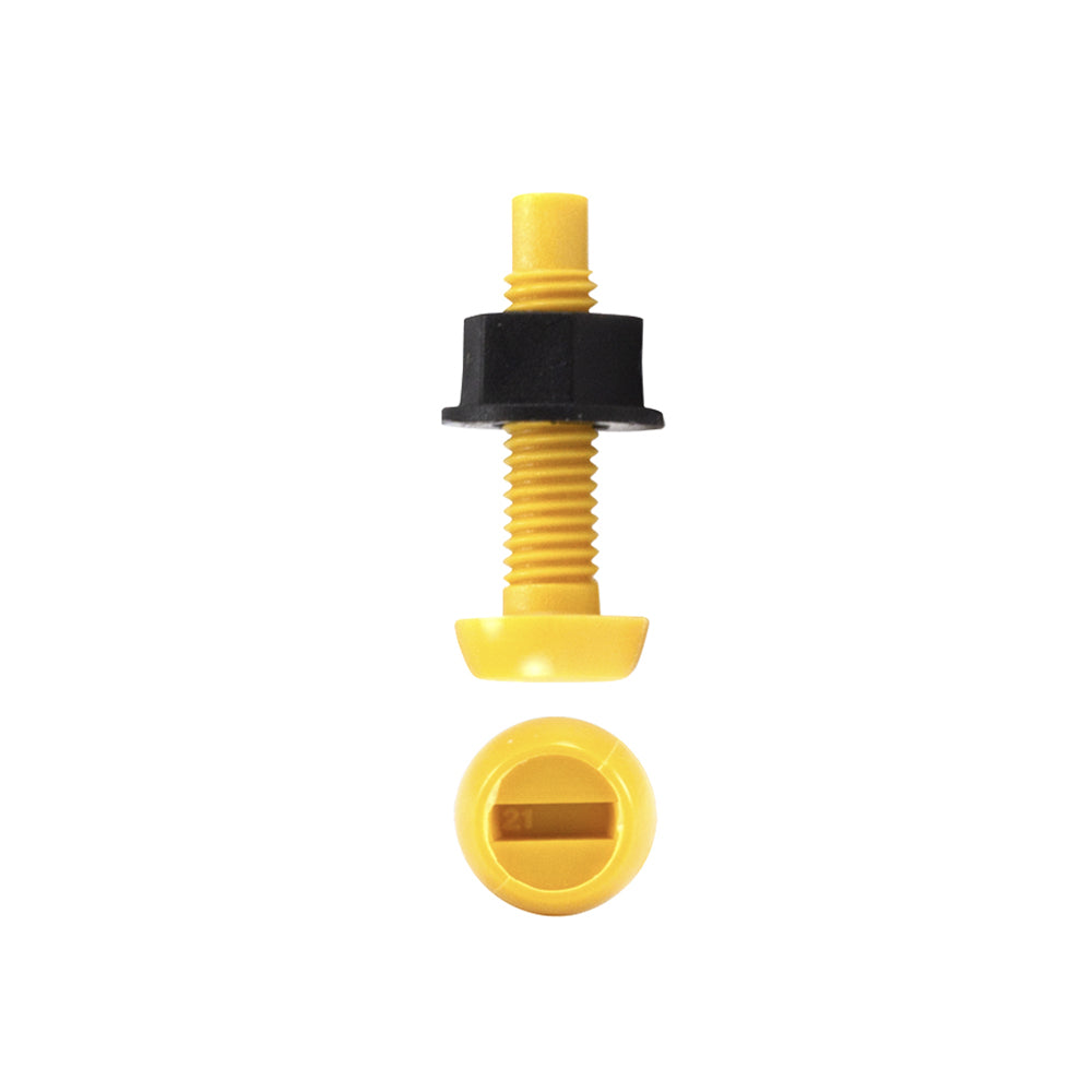 Number Plate Screws & Nuts - Yellow | Qty 100 - 