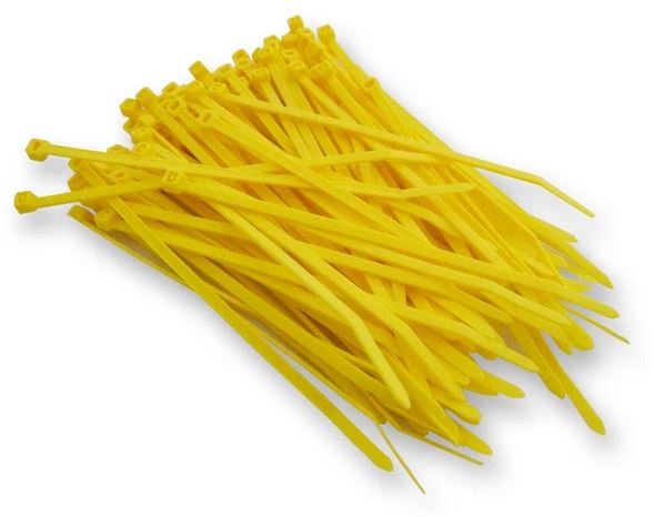 Yellow Cable Ties | 370 x 4.8mm | Qty: 100 - 