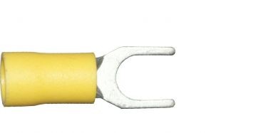 Yellow Fork Terminals 8.4mm (5/16) - Qty 100 - 